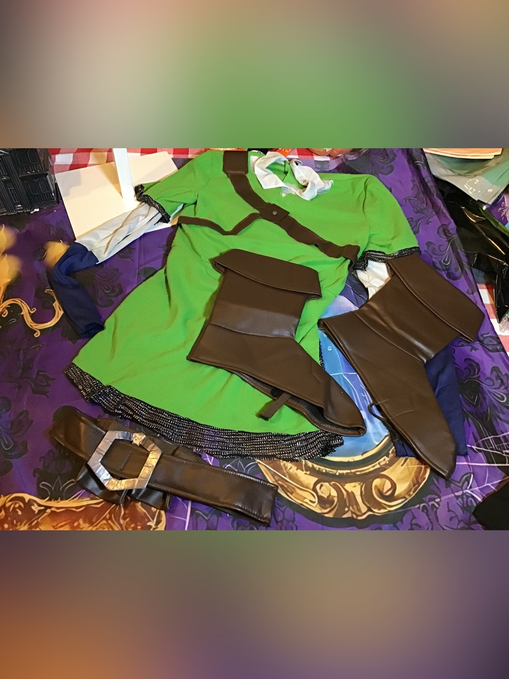 Legends of Zelda link child costume shirt, belt & boot covers